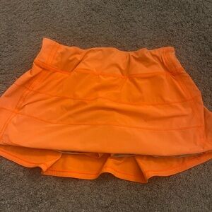 used orange lululemon pace rival skirt